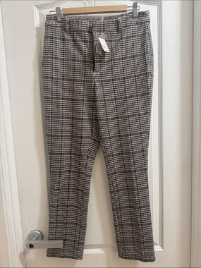 Free People Brown  &  cream Plaid Trousers